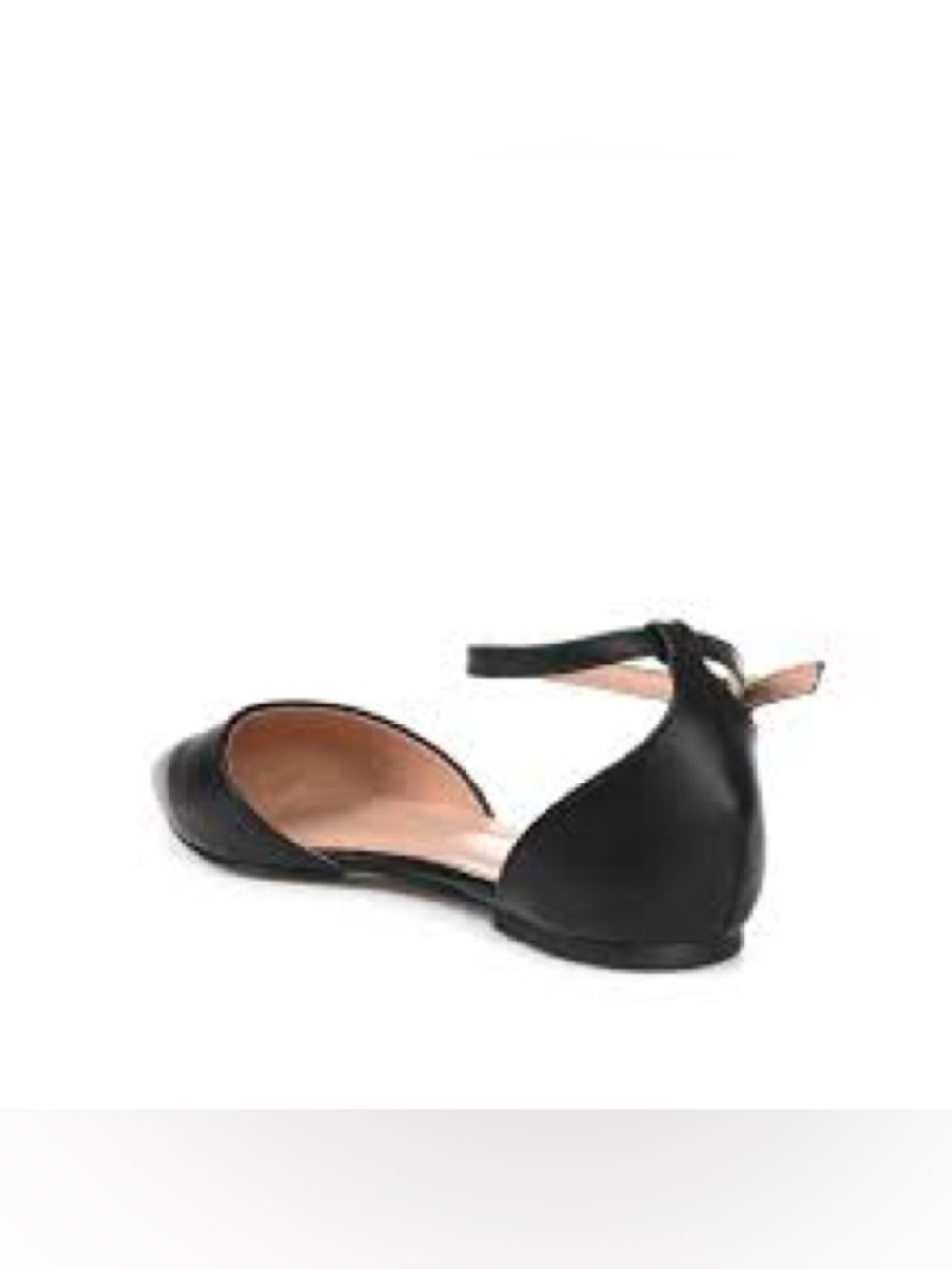 Reba Black Pointed Toe Ankle-Strap Flat Shoes Journee Collection New Size 8 Wide - Picture 5 of 7